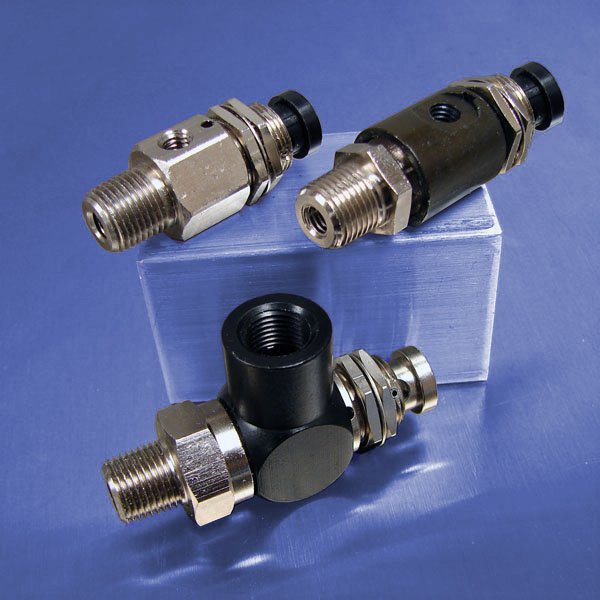 Latching Push Button Normally Closed Pneumatic Air Control Valve 2 Port 2 Way 2 Position 1//8 NPT