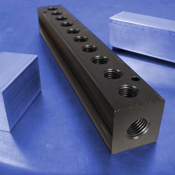 Aluminum Pneumatic Manifolds Anodized Manifolds Pneumadyne