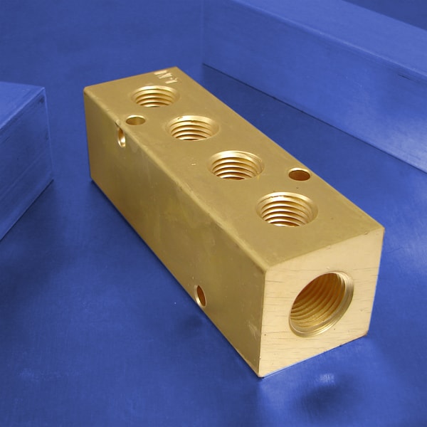 4Station, 3/8 NPT (F) Input, Brass Manifold Pneumadyne
