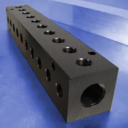 10-Station 90-Degree Output Port Pneumatic Manifolds