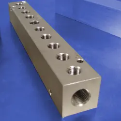 10-Station Stainless Steel Pneumatic Manifolds