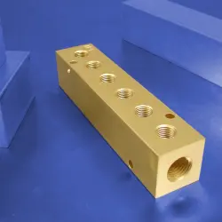6-Station Brass Pneumatic Manifolds | Brass 6-Station Manifolds