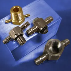 Thread to Barb Tees for Pneumatic Systems